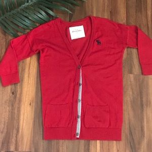Abercrombie Kids Red Cardigan